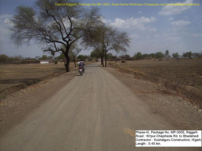 District-Rajgarh, Package No-MP 3005, Road Name-Khilchipur-Chapijeda road to bhadahedi road